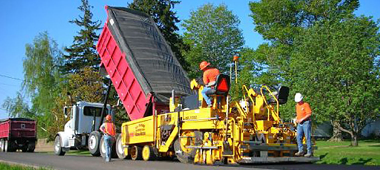 Pavement section build-up with layer thicknesses